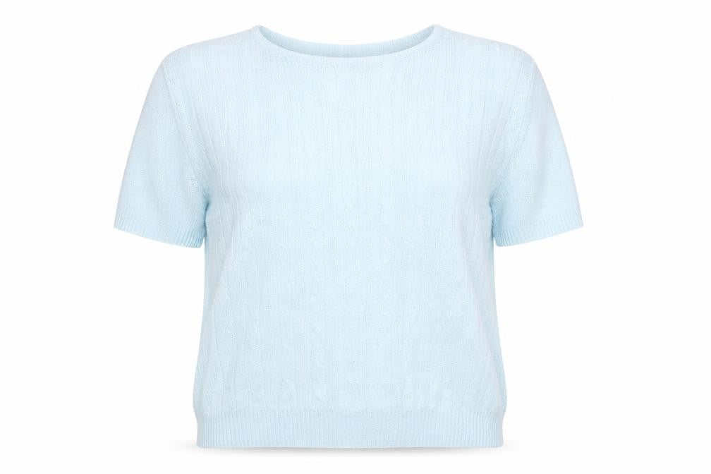 Womens UK Size 1416 Berkertex Blue Basic T-Shirt