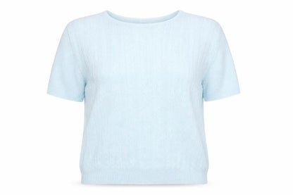 Womens UK Size 1416 Berkertex Blue Basic T-Shirt