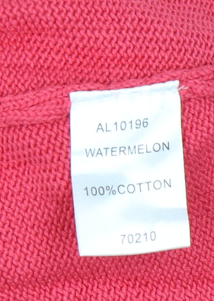 Cotton Traders Men's Pink XL Crew Neck Cotton Pullover Jumper