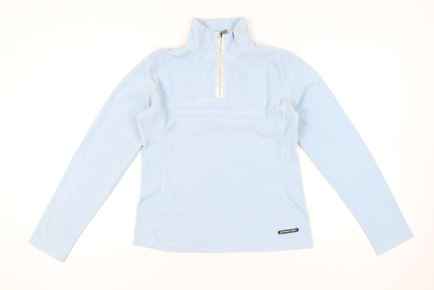 Protest Girlz Women UK 14 Blue Fleece Sweatshirt 1/2 Zip Pullover