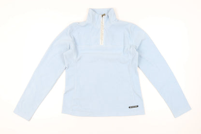 Protest Girlz Women UK 14 Blue Fleece Sweatshirt 1/2 Zip Pullover