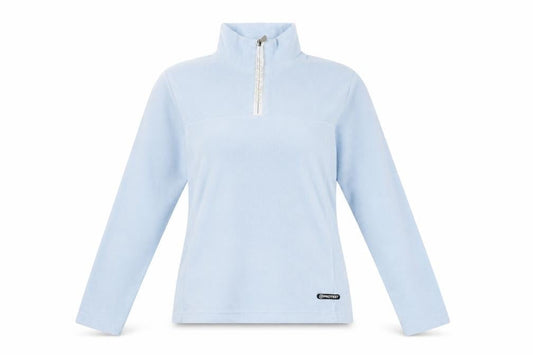 Protest Girlz Women UK 14 Blue Fleece Sweatshirt 1/2 Zip Pullover