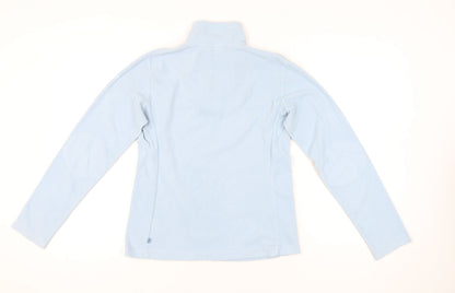 Protest Girlz Women UK 14 Blue Fleece Sweatshirt 1/2 Zip Pullover