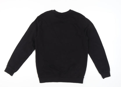 Zara Men Black Medium Skull Graphic Pullover Sweatshirt