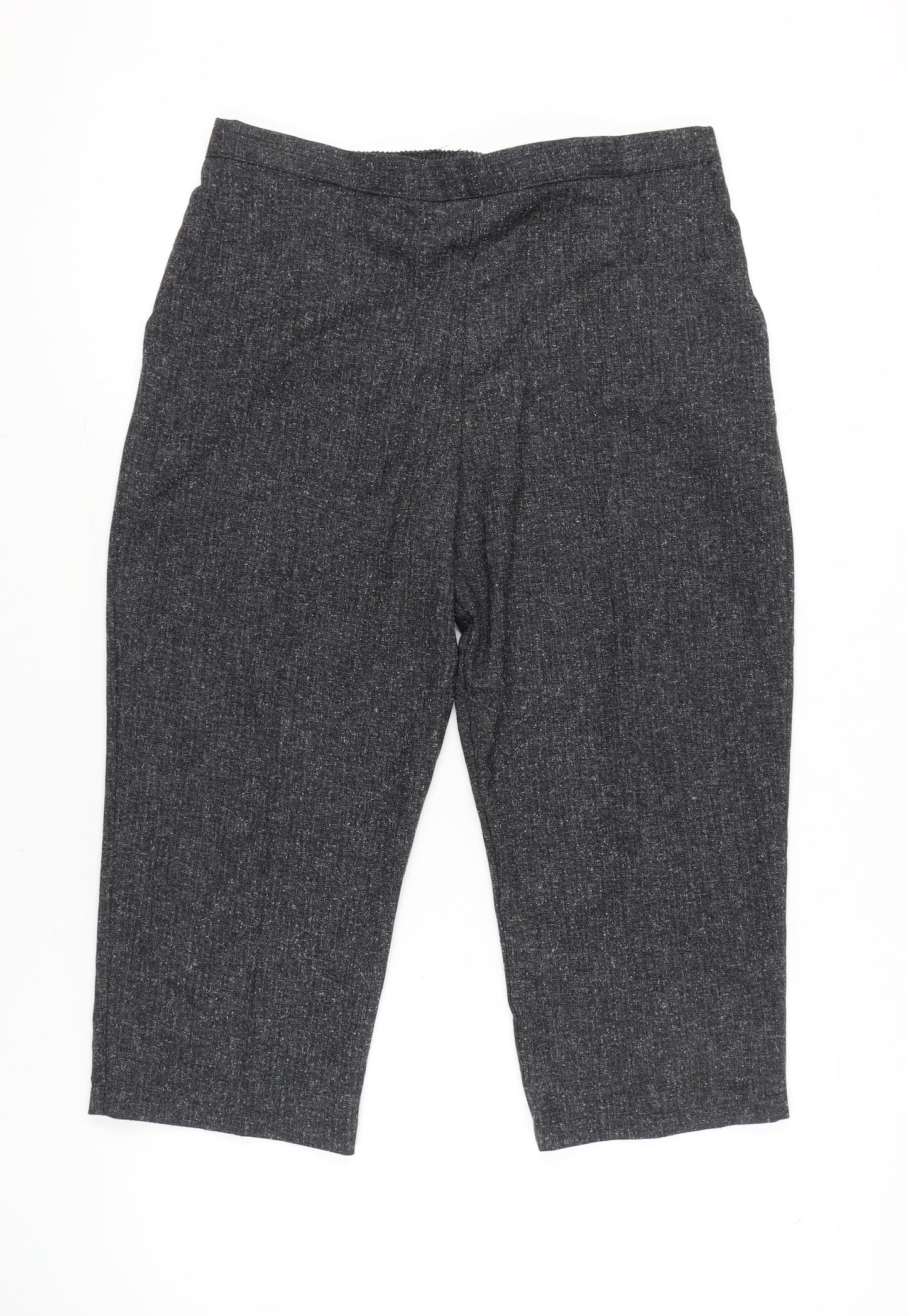 Autonomy Women Grey Cropped Straight Trousers Size 20