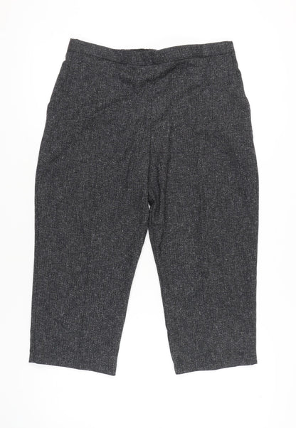 Autonomy Women Grey Cropped Straight Trousers Size 20