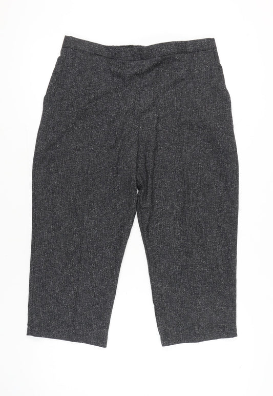 Autonomy Women Grey Cropped Straight Trousers Size 20
