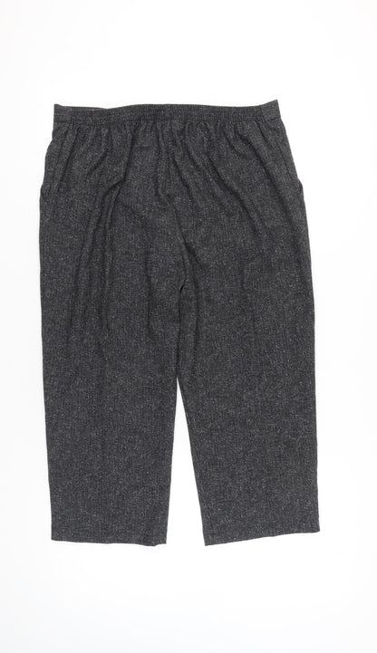 Autonomy Women Grey Cropped Straight Trousers Size 20
