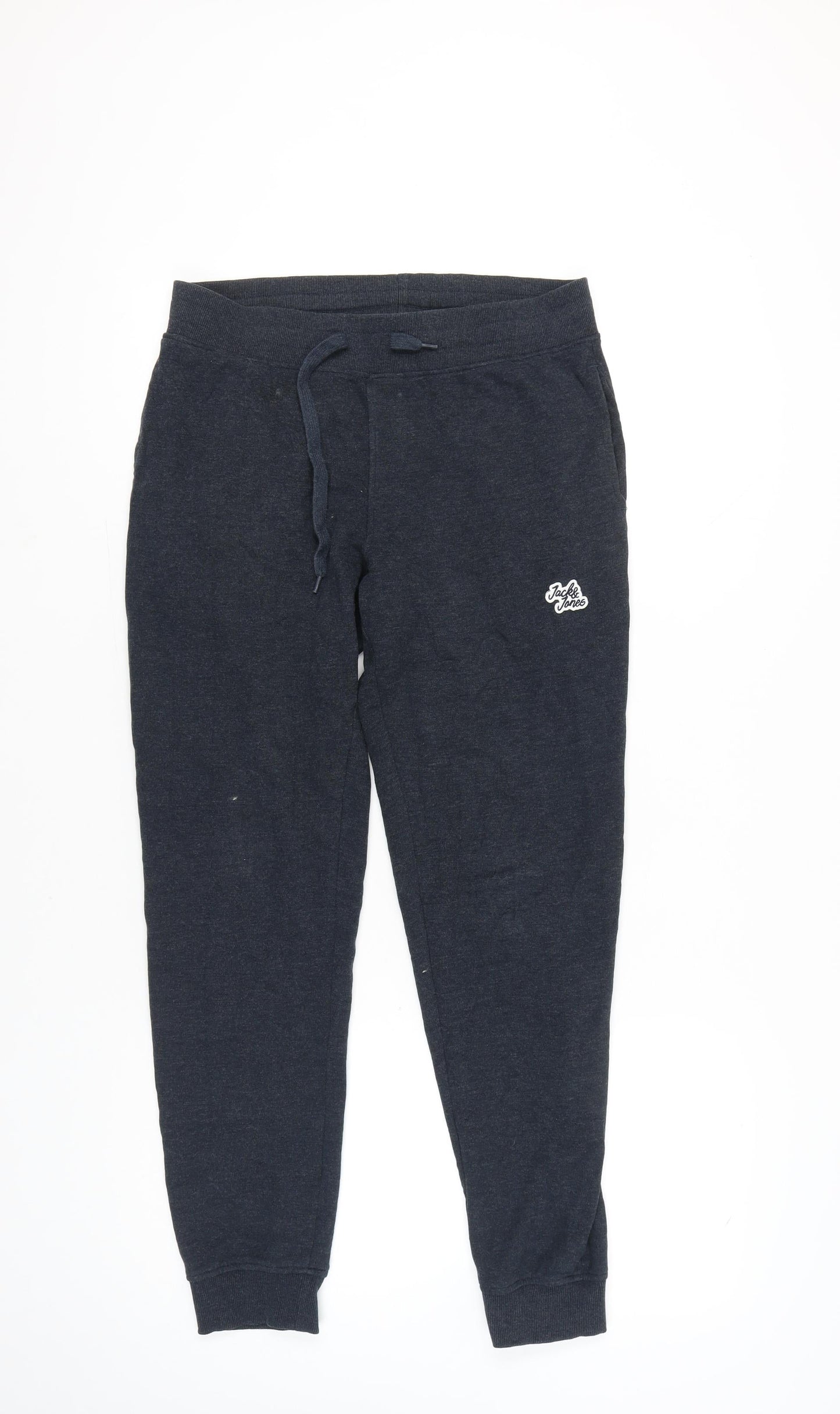 Jack & Jones Mens Blue Sweatpants M Regular Fit Cotton Blend Joggers