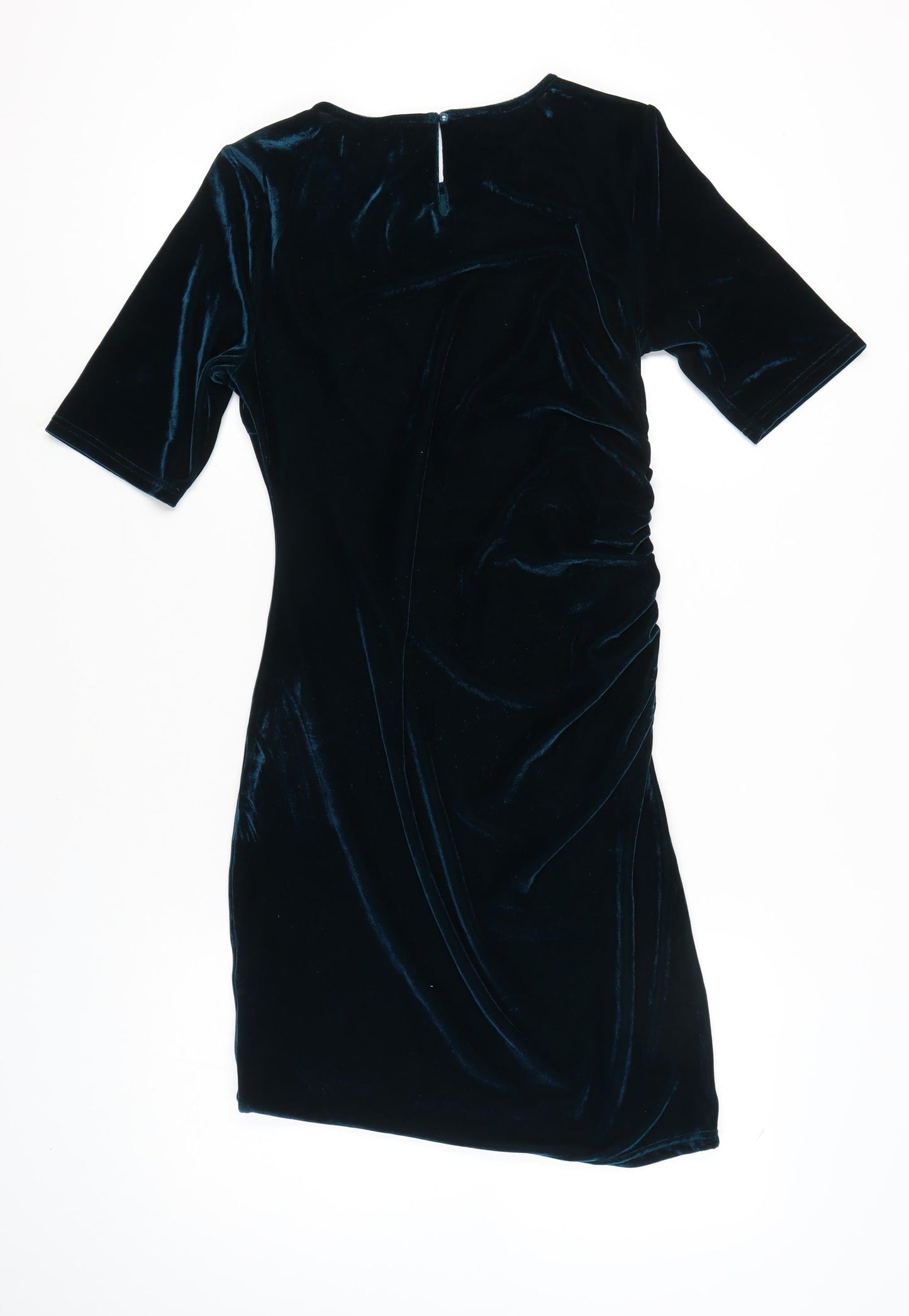 Angeleye Womens Black Velvet Bodycon Dress Size 14 Party Cocktail