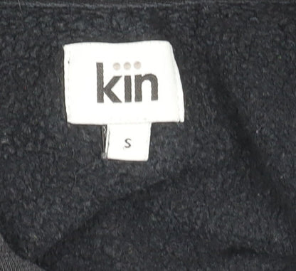 Kin Men’s Black Pullover Hoodie Size S Cotton Fleece Casual