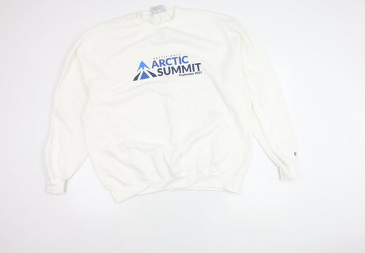 Mens UK Size XL Champion White Pullover Sweatshirt