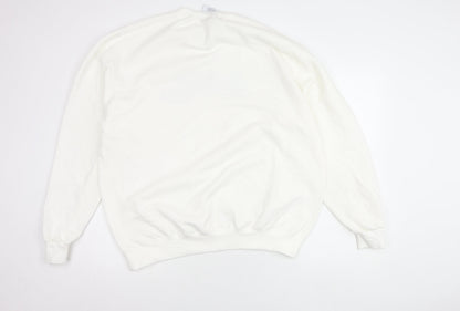 Mens UK Size XL Champion White Pullover Sweatshirt