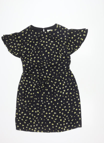 H&M MAMA Women’s Black Floral A-Line Maternity Dress S