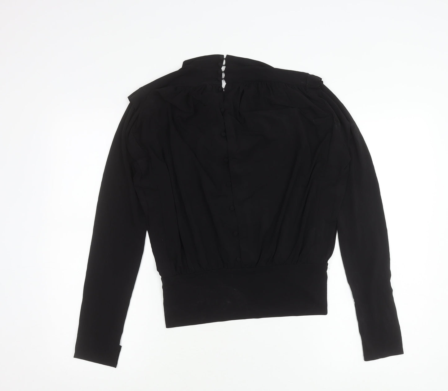 Womens UK Size M French Connection Black Cowl Neck Blouse