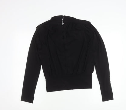 Womens UK Size M French Connection Black Cowl Neck Blouse