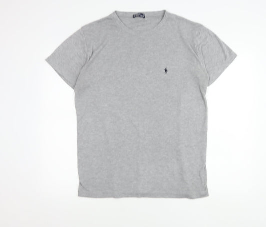 Ralph Lauren Mens Grey XL Crew Neck Cotton T-Shirt Classic Logo