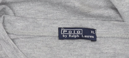 Ralph Lauren Mens Grey XL Crew Neck Cotton T-Shirt Classic Logo