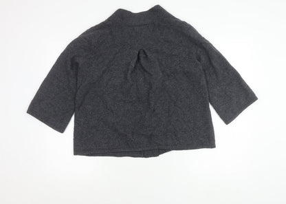 Sarah Spencer Women’s Grey Wool Angora Cardigan Size M V-Neck