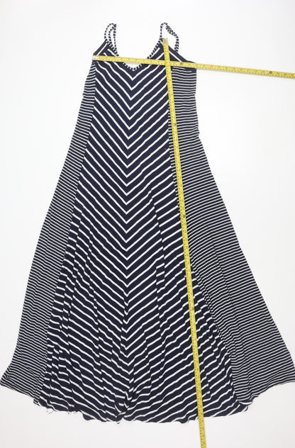 Cynthia Rowley Women’s Blue Striped Midi Swing Dress Size M