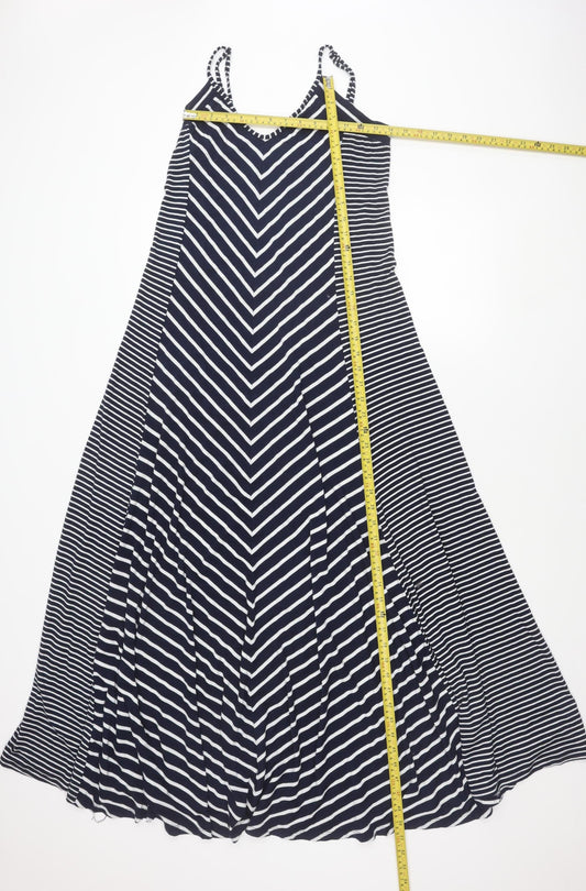 Cynthia Rowley Women’s Blue Striped Midi Swing Dress Size M