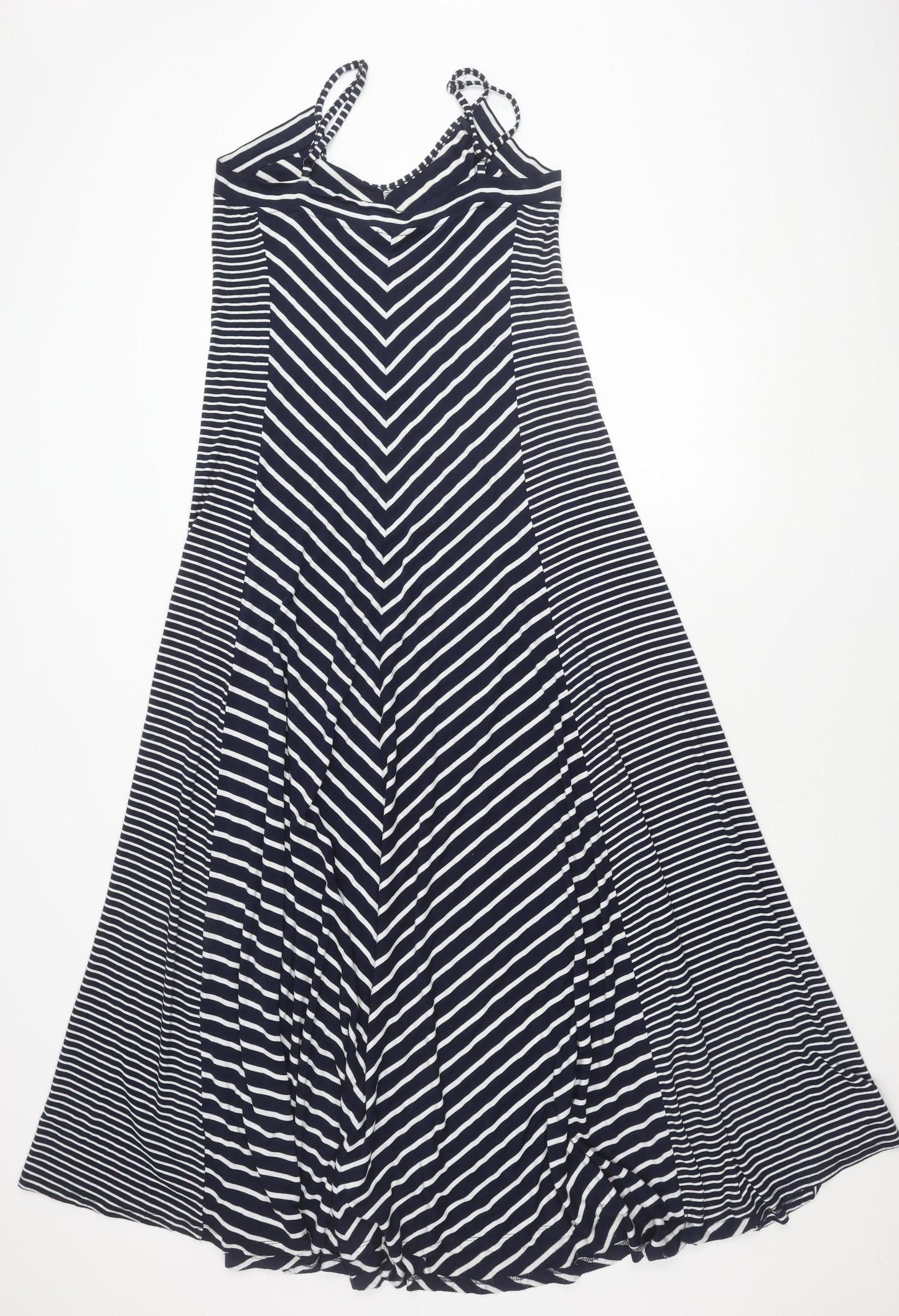 Cynthia Rowley Women’s Blue Striped Midi Swing Dress Size M