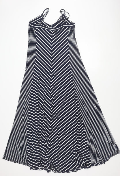 Cynthia Rowley Women’s Blue Striped Midi Swing Dress Size M
