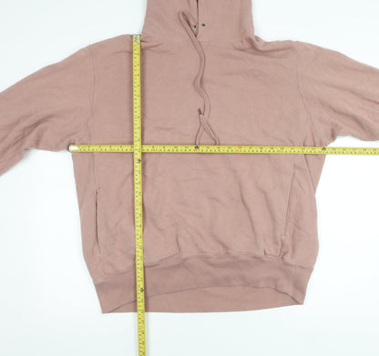 Uniqlo Men’s Pink XL Pullover Hoodie Cotton Blend Hooded Sweatshirt