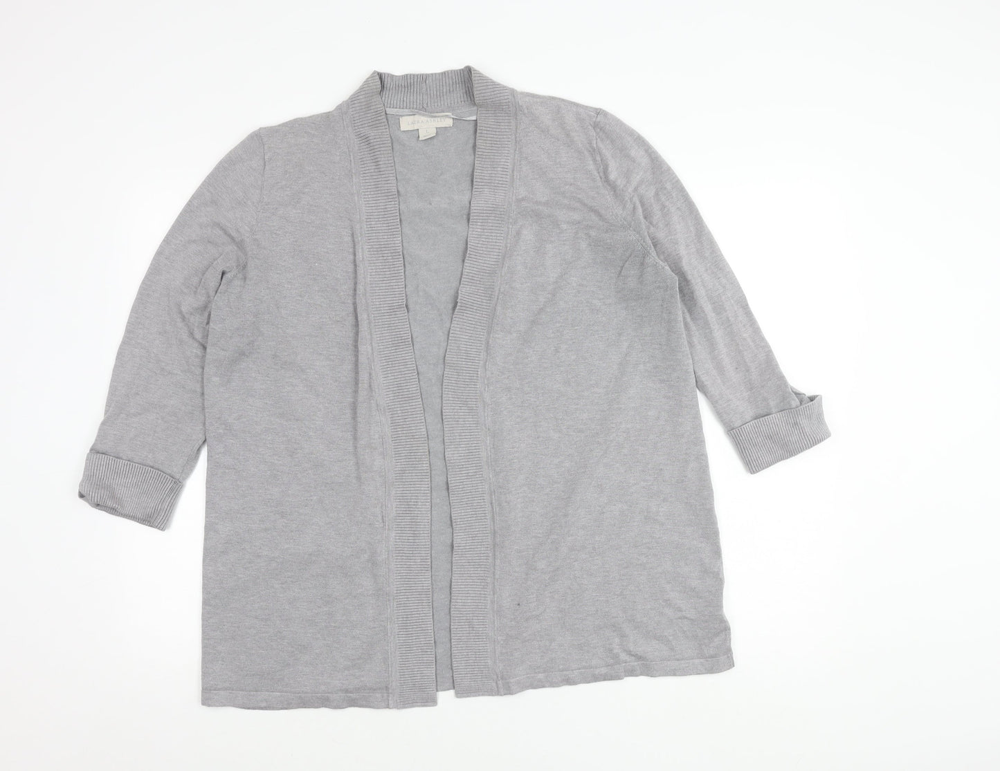 Womens UK Size L Laura Ashley Grey Cardigan Jumper