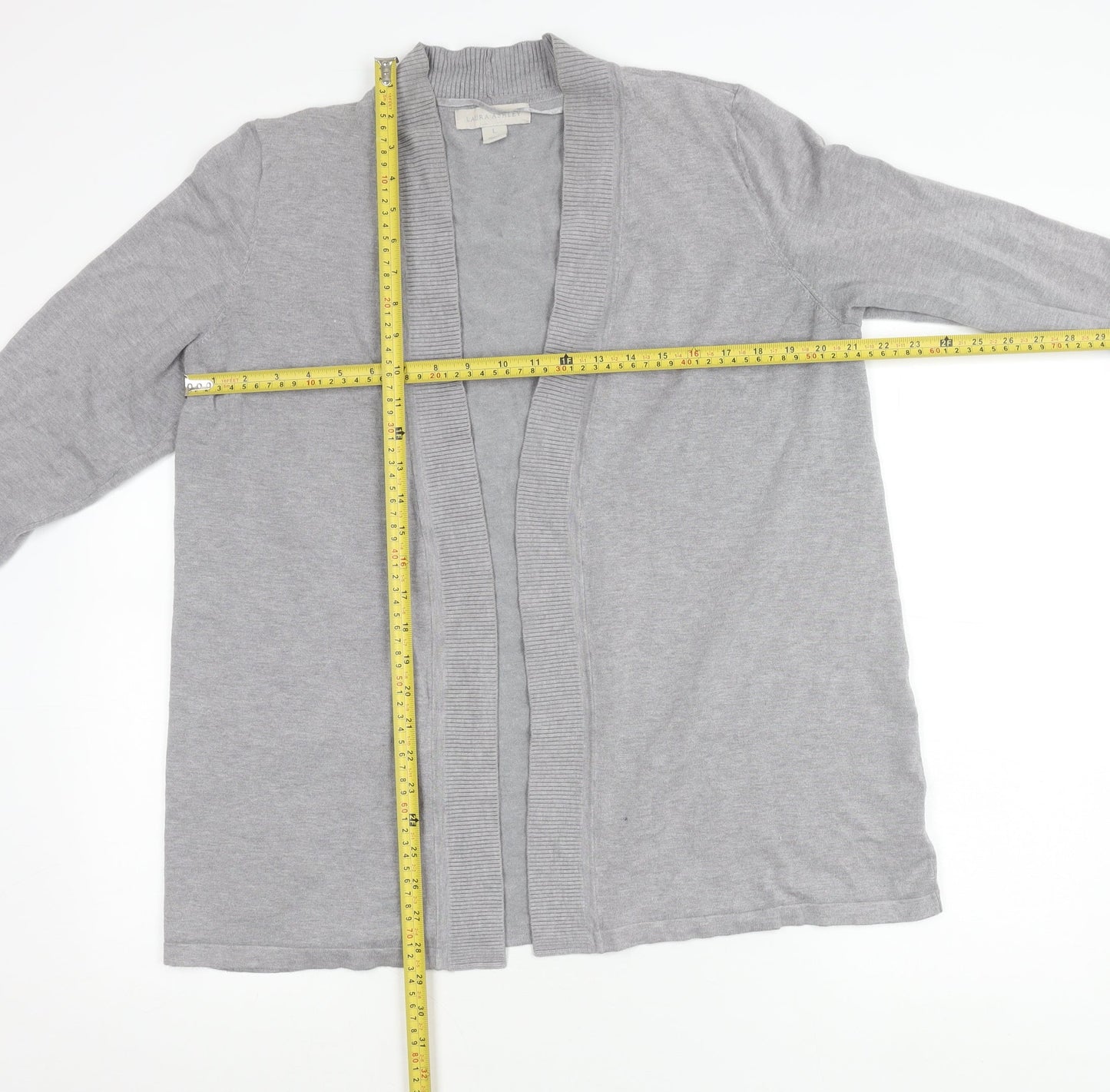 Womens UK Size L Laura Ashley Grey Cardigan Jumper