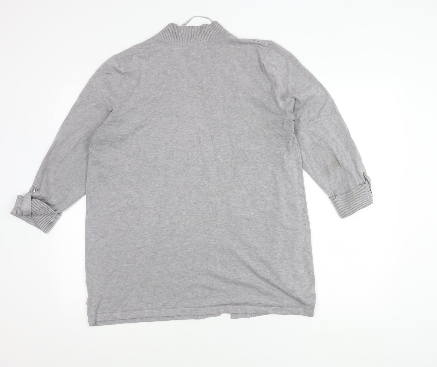 Womens UK Size L Laura Ashley Grey Cardigan Jumper