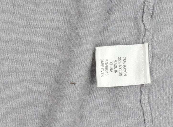 Womens UK Size L Laura Ashley Grey Cardigan Jumper