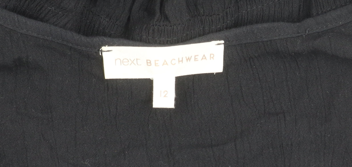 Next Women’s Black Viscose A-Line Beach Dress Size 12