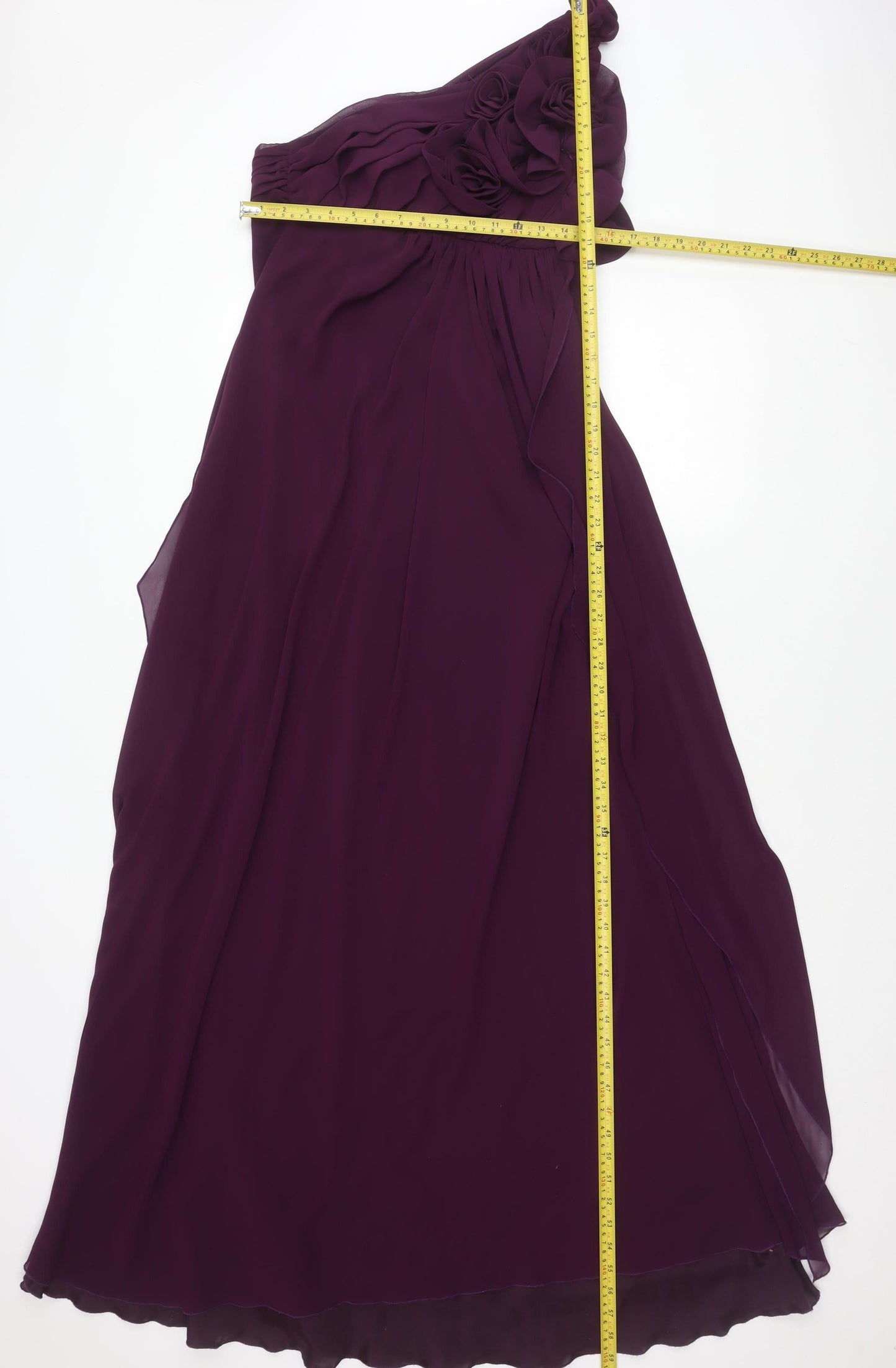 ABS by Allen Schwartz Women’s Purple One Shoulder Formal Gown Size 10
