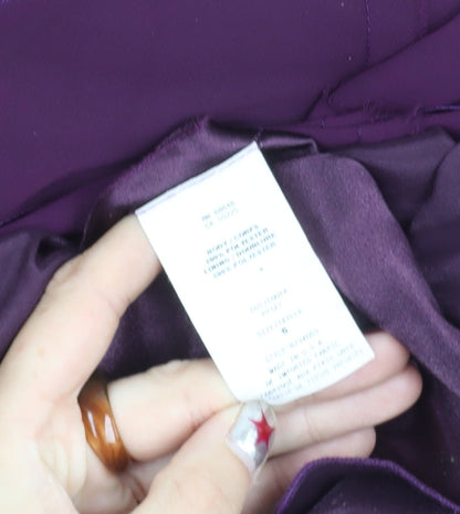 ABS by Allen Schwartz Women’s Purple One Shoulder Formal Gown Size 10