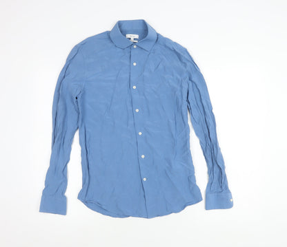 Womens UK Size S Reiss Blue Classic Button-Up
