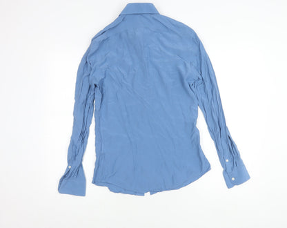 Womens UK Size S Reiss Blue Classic Button-Up