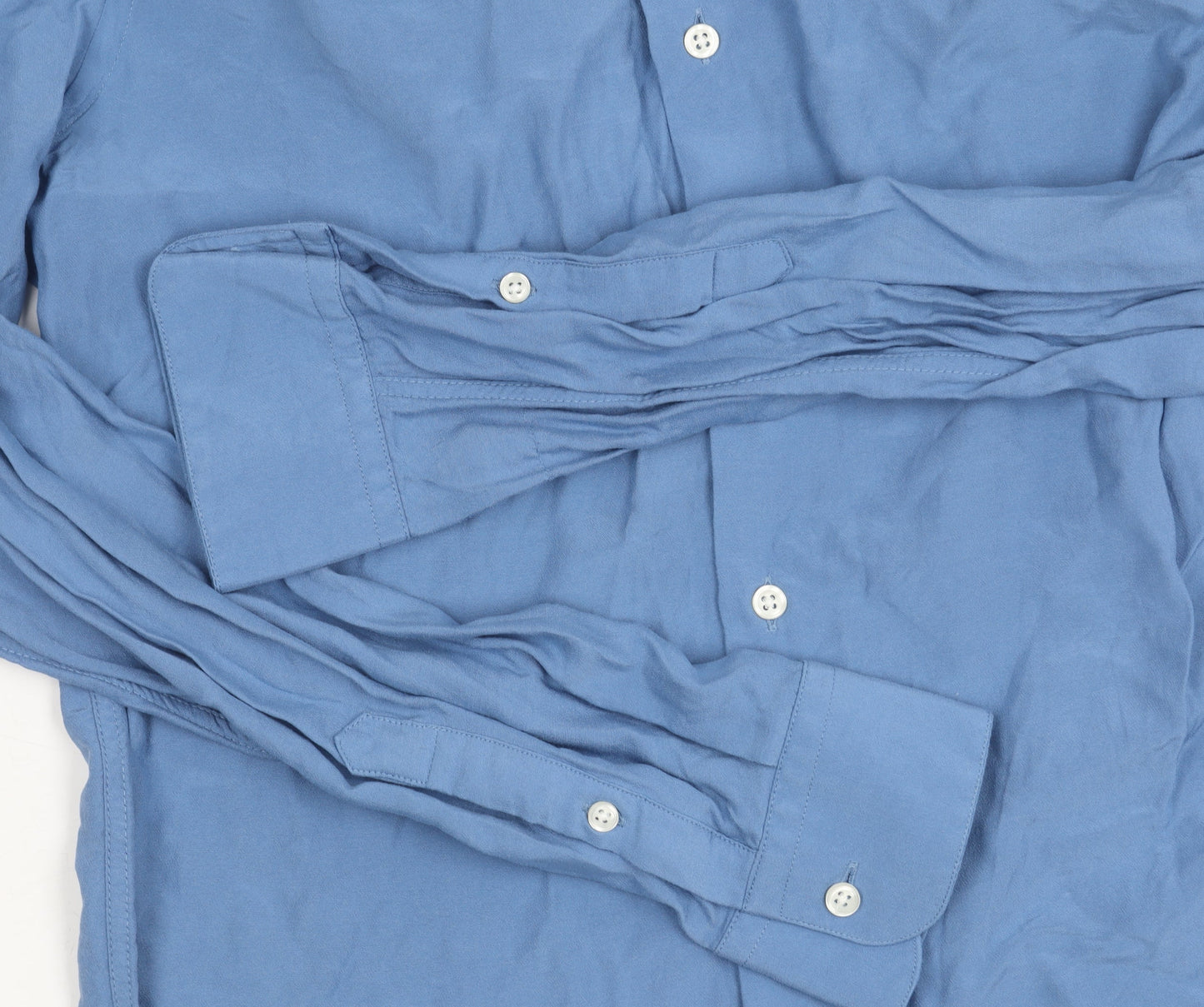 Womens UK Size S Reiss Blue Classic Button-Up