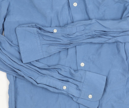 Womens UK Size S Reiss Blue Classic Button-Up