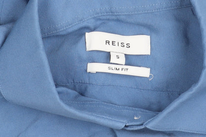 Womens UK Size S Reiss Blue Classic Button-Up