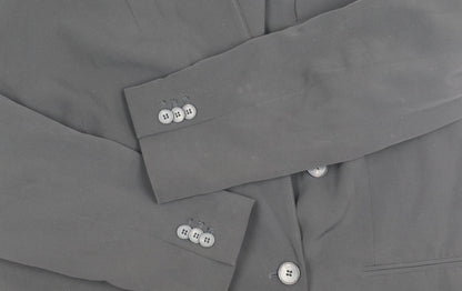 H&M Women Black Double-Breasted Blazer Jacket Size 12