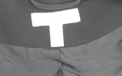 H&M Women Black Double-Breasted Blazer Jacket Size 12