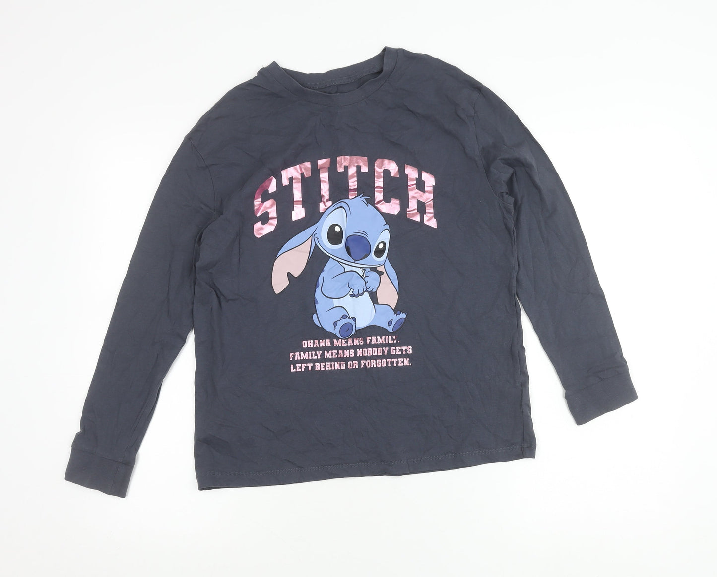 Marks and Spencer Girls Grey Stitch Disney Long Sleeve T-Shirt 12-13Y
