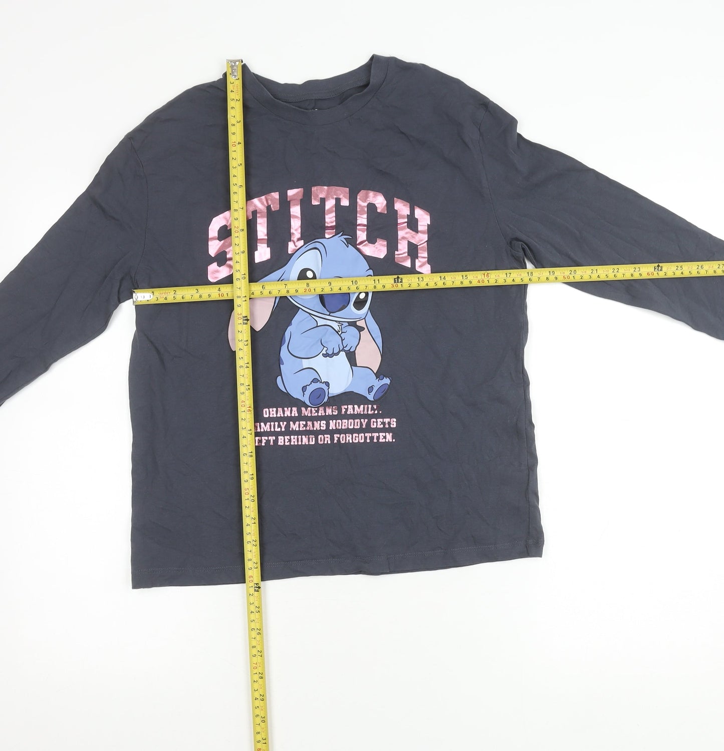 Marks and Spencer Girls Grey Stitch Disney Long Sleeve T-Shirt 12-13Y