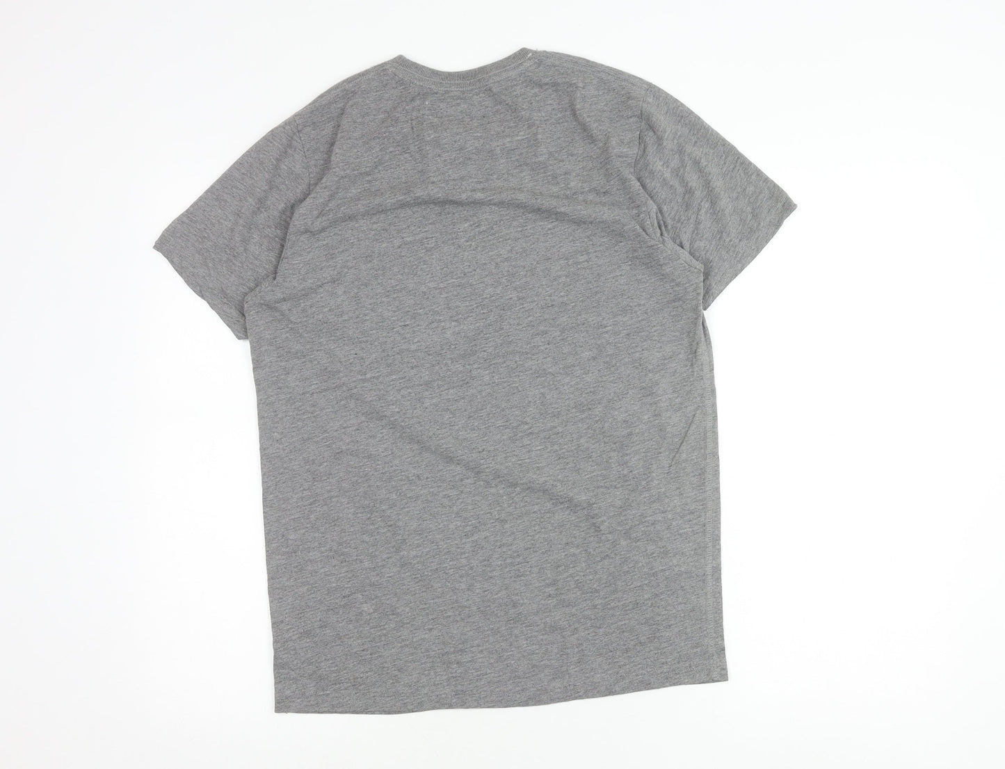 Superdry Mens Grey Graphic Print Retro Crew Neck T-Shirt Size S