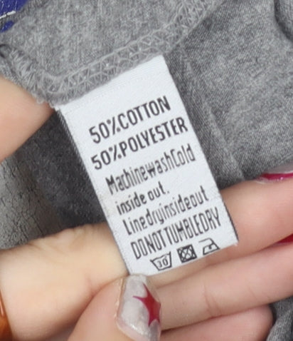 Superdry Mens Grey Graphic Print Retro Crew Neck T-Shirt Size S