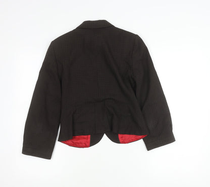 Next Petite Women's Black Size 6 One-Button Blazer Jacket