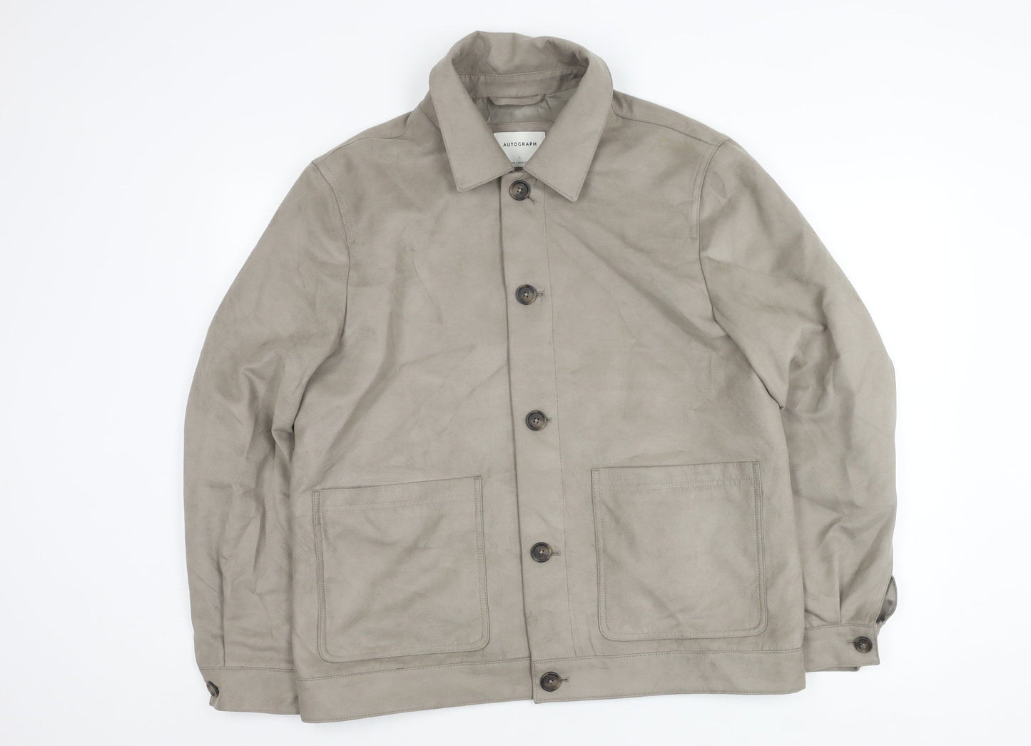 Marks and Spencer Autograph Men's Grey Suede Look Jacket L
