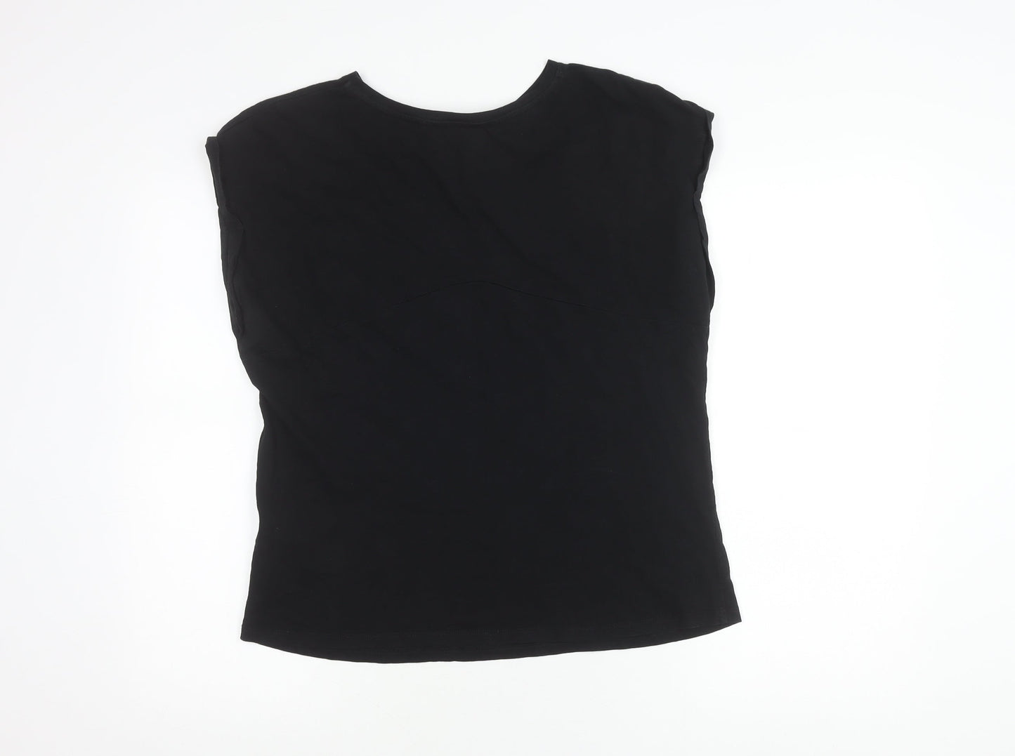 Womens UK Size M Mint Velvet Black Basic T-Shirt