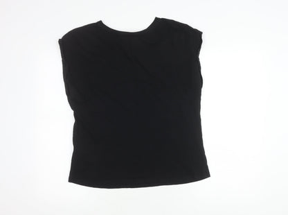 Womens UK Size M Mint Velvet Black Basic T-Shirt